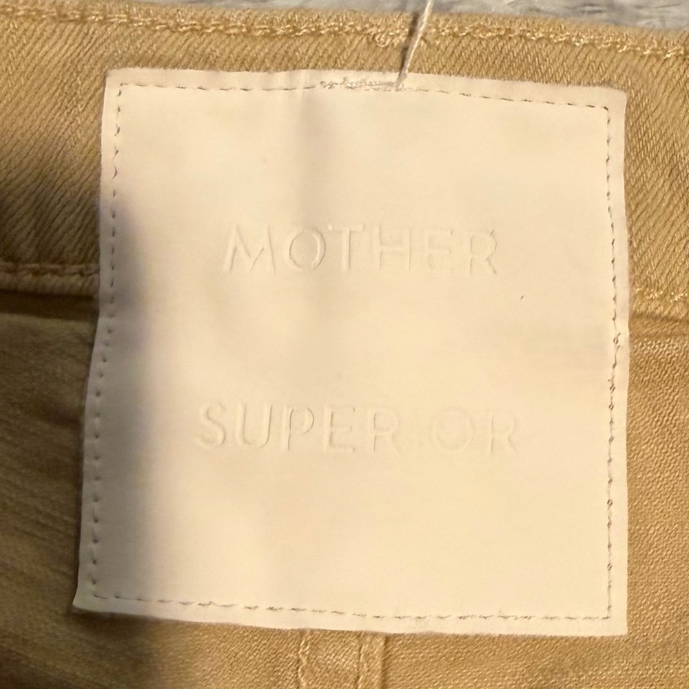 MOTHER Denim Cut Off Shorts Jorts Tan Sz 27 - Picture 5 of 11